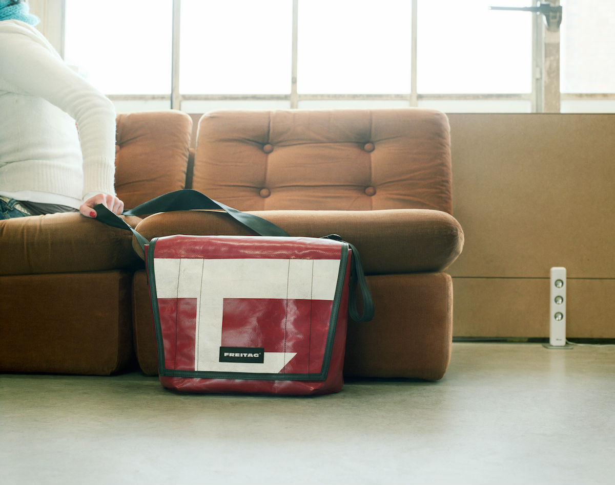 A Freitag bag in use